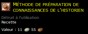 Méthode de préparation de connaissances de l'historien