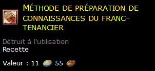 Méthode de préparation de connaissances du franc-tenancier