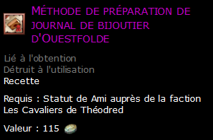 Méthode de préparation de journal de bijoutier d'Ouestfolde