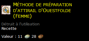 Méthode de préparation d'attirail d'Ouestfolde (Femme)