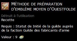 Méthode de préparation d'emblème moyen d'Ouestfolde