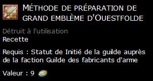 Méthode de préparation de grand emblème d'Ouestfolde