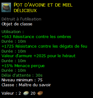 Pot d'avoine et de miel délicieux