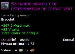 Splendide bracelet de détermination de grenat vert