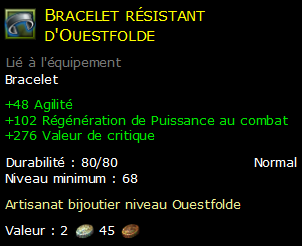 Bracelet résistant d'Ouestfolde