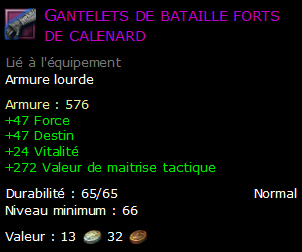 Gantelets de bataille forts de calenard