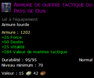 Armure de guerre tactique du Pays de Dun