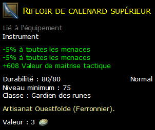 Rifloir de calenard supérieur