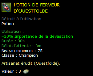 Potion de ferveur d'Ouestfolde