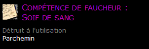 Compétence de faucheur : Soif de sang