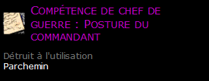 Compétence de chef de guerre : Posture du commandant