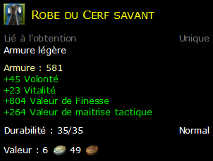 Robe du Cerf savant