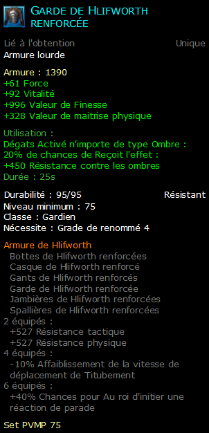 Garde de Hlifworth renforcée