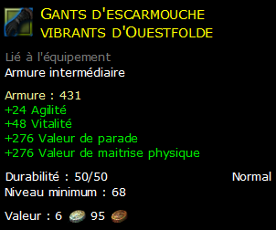 Gants d'escarmouche vibrants d'Ouestfolde