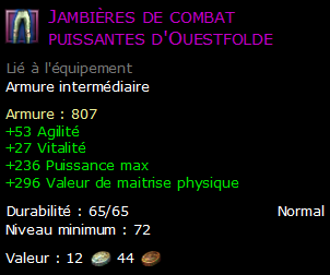 Jambières de combat puissantes d'Ouestfolde