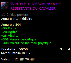 Gantelets d'escarmouche résistants du cavalier