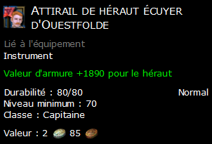 Attirail de héraut écuyer d'Ouestfolde