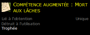 Compétence augmentée : Mort aux lâches