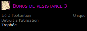 Bonus de résistance 3