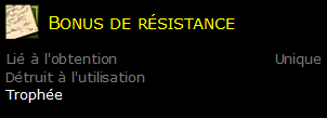 Bonus de résistance