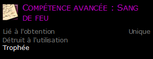 Compétence avancée : Sang de feu