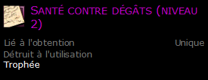 Santé contre dégâts (niveau 2)