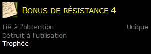 Bonus de résistance 4