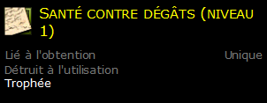 Santé contre dégâts (niveau 1)