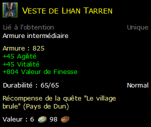 Veste de Lhan Tarren