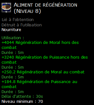 Aliment de régénération (Niveau 8)