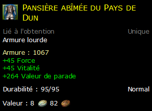 Pansière abîmée du Pays de Dun