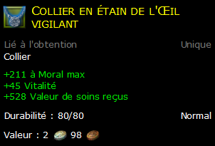 Collier en étain de l'Œil vigilant