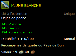 Plume blanche