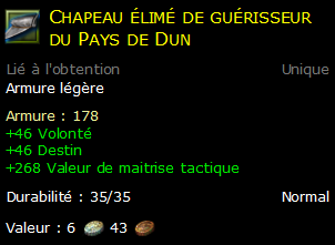 Chapeau élimé de guérisseur du Pays de Dun