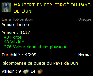 Haubert en fer forgé du Pays de Dun