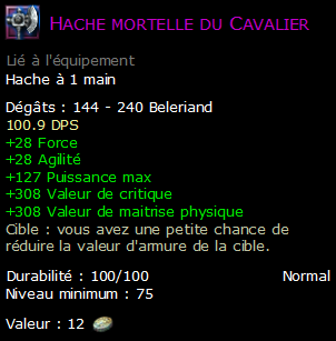 Hache mortelle du Cavalier