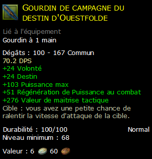 Gourdin de campagne du destin d'Ouestfolde