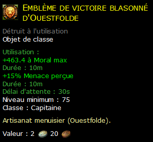 Emblème de victoire blasonné d'Ouestfolde