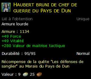 Haubert bruni de chef de guerre du Pays de Dun