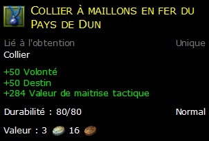 Collier à maillons en fer du Pays de Dun