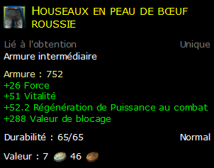 Houseaux en peau de bœuf roussie