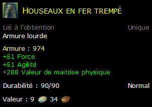 Houseaux en fer trempé