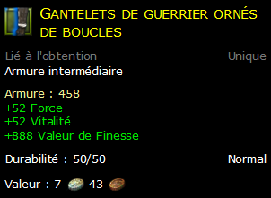 Gantelets de guerrier ornés de boucles