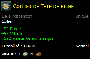 Collier de Tête de biche