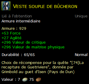 Veste souple de bûcheron