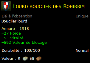 Lourd bouclier des Rohirrim