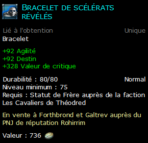 Bracelet de scélérats révélés