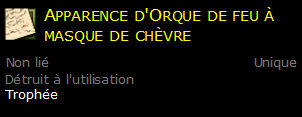 Apparence d'Orque de feu à masque de chèvre