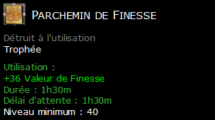 Parchemin de Finesse