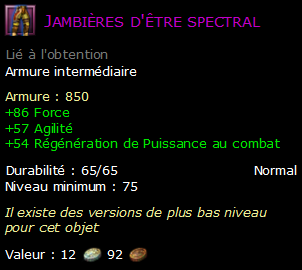 Jambières d'être spectral